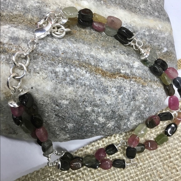 Delicate Tourmaline Tennis Style Bracelet - Picture 5 of 8